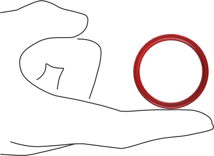 X Profilli Yüksek Sıcaklık Silikon O-Ring, 1/8 Kesirli Genişlik, Dash Numarası 220