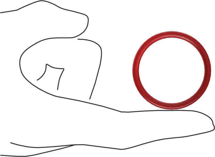 X Profilli Yüksek Sıcaklık Silikon O-Ring, 1/8 Kesirli Genişlik, Dash Numarası 221