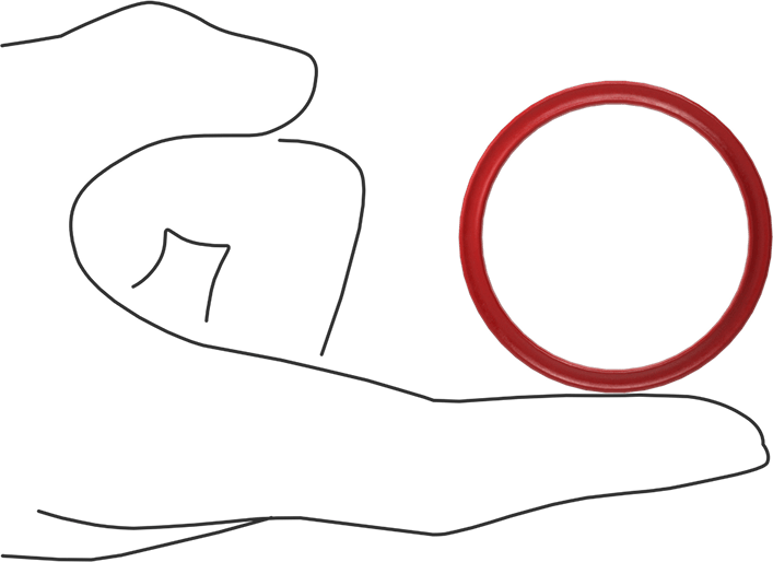 X Profilli Yüksek Sıcaklık Silikon O-Ring, 1/8 Kesirli Genişlik, Dash Numarası 223