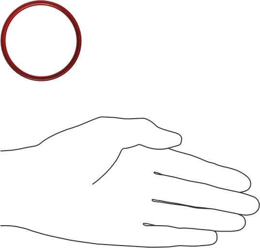 X Profilli Yüksek Sıcaklık Silikon O-Ring, 1/8 Kesirli Genişlik, Dash Numarası 226