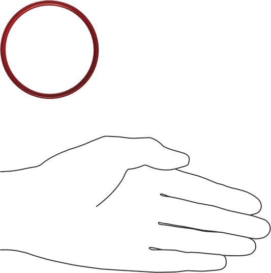 X Profilli Yüksek Sıcaklık Silikon O-Ring, 1/8 Kesirli Genişlik, Dash Numarası 229