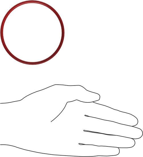 X Profilli Yüksek Sıcaklık Silikon O-Ring, 1/8 Kesirli Genişlik, Dash Numarası 234