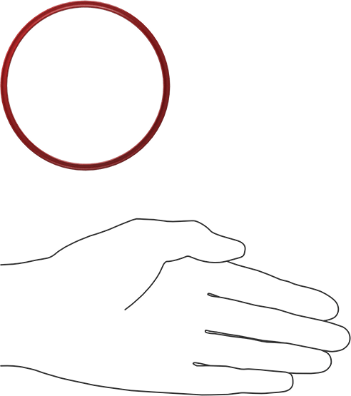 X Profilli Yüksek Sıcaklık Silikon O-Ring, 1/8 Kesirli Genişlik, Dash Numarası 236