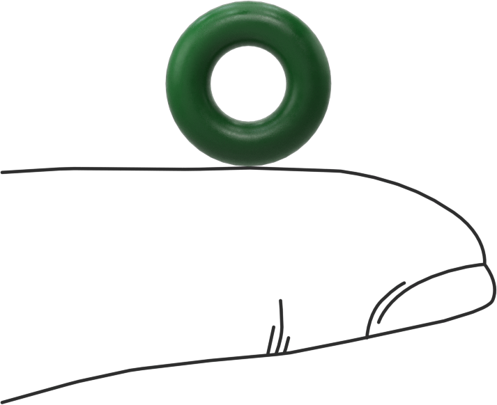 Hava Koşullarına ve Yağa Dayanıklı HNBR O-Rings, 1/8 Kesirli Genişlik, Dash Numarası 202