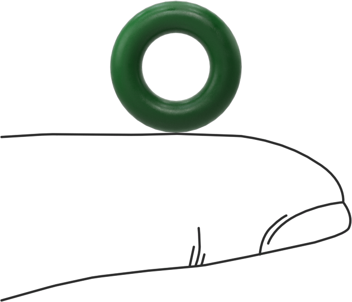 Hava Koşullarına ve Yağa Dayanıklı HNBR O-Rings, 1/8 Kesirli Genişlik, Dash Numarası 203