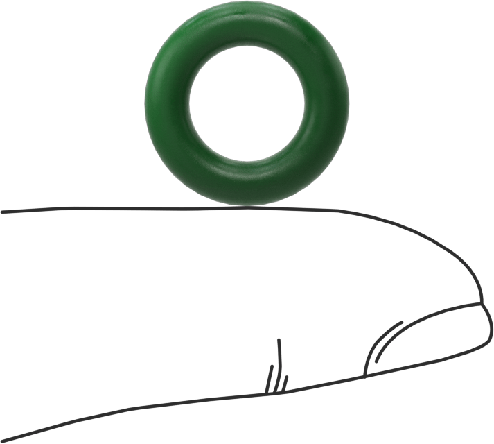 Hava Koşullarına ve Yağa Dayanıklı HNBR O-Rings, 1/8 Kesirli Genişlik, Dash Numarası 204