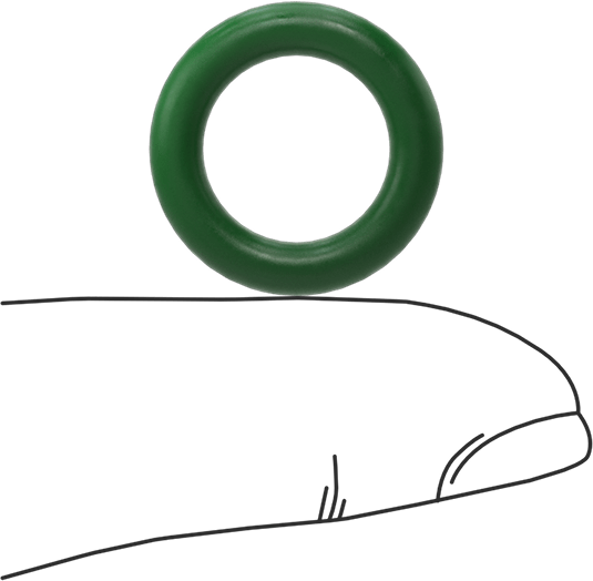 Hava Koşullarına ve Yağa Dayanıklı HNBR O-Rings, 1/8 Kesirli Genişlik, Dash Numarası 206