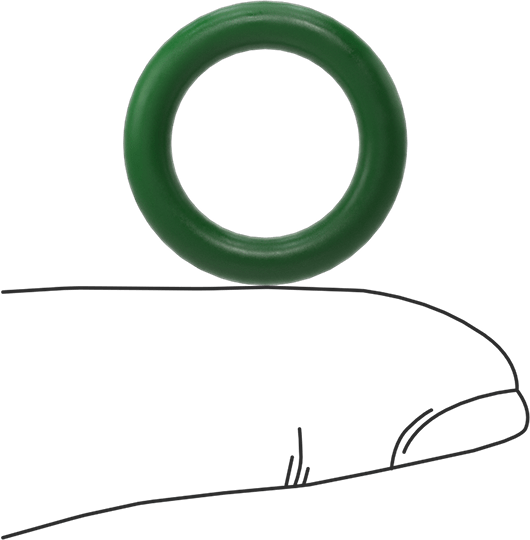 Hava Koşullarına ve Yağa Dayanıklı HNBR O-Rings, 1/8 Kesirli Genişlik, Dash Numarası 207