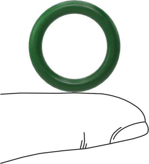 Hava Koşullarına ve Yağa Dayanıklı HNBR O-Rings, 1/8 Kesirli Genişlik, Dash Numarası 209