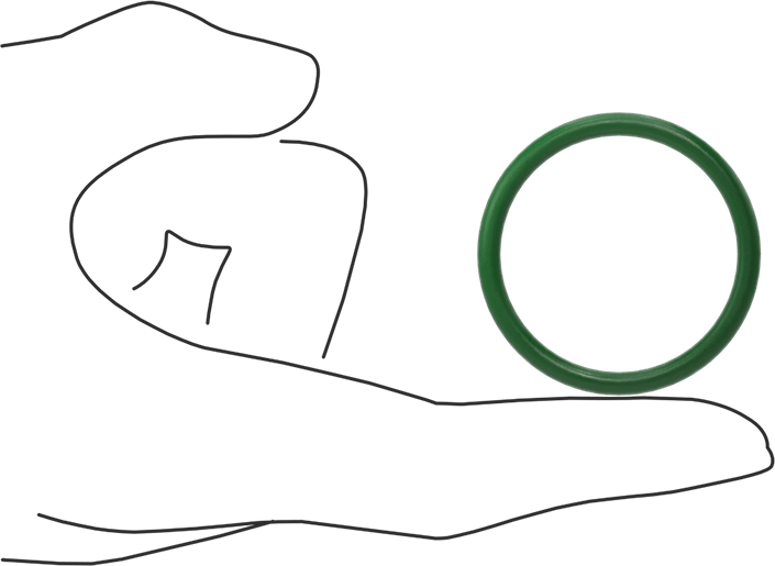 Hava Koşullarına ve Yağa Dayanıklı HNBR O-Rings, 1/8 Kesirli Genişlik, Dash Numarası 221