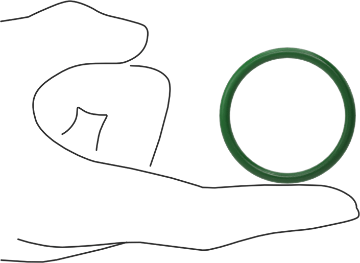 Hava Koşullarına ve Yağa Dayanıklı HNBR O-Rings, 1/8 Kesirli Genişlik, Dash Numarası 222