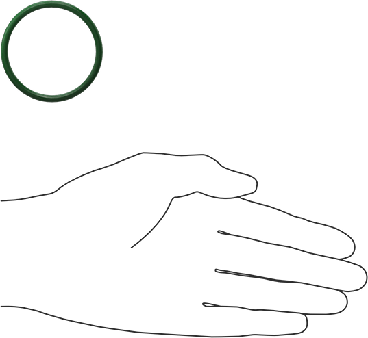 Hava Koşullarına ve Yağa Dayanıklı HNBR O-Rings, 1/8 Kesirli Genişlik, Dash Numarası 224