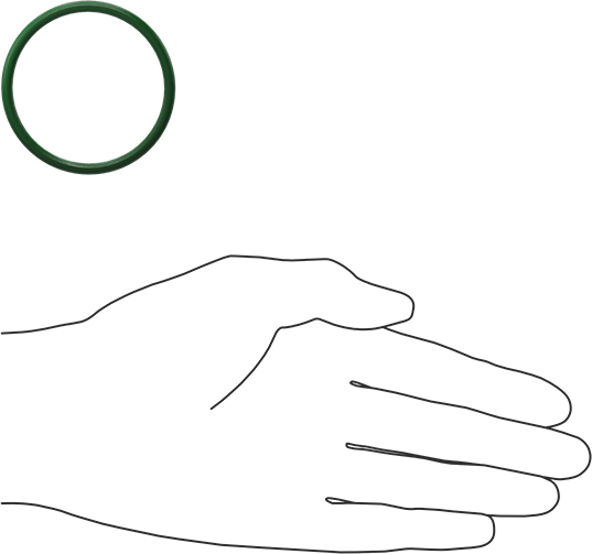 Hava Koşullarına ve Yağa Dayanıklı HNBR O-Rings, 1/8 Kesirli Genişlik, Dash Numarası 225