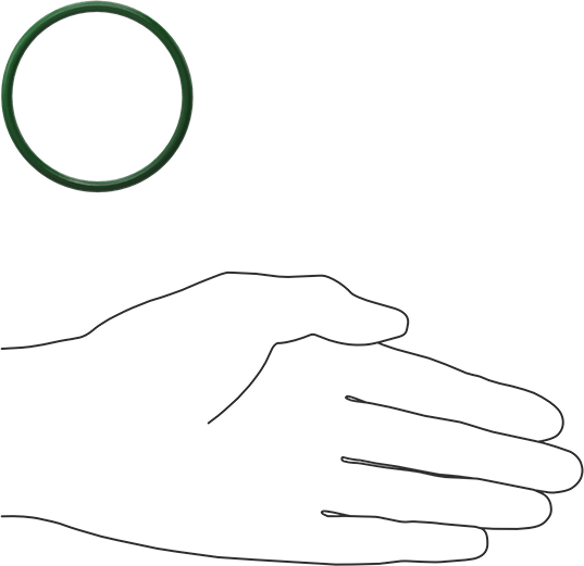 Hava Koşullarına ve Yağa Dayanıklı HNBR O-Rings, 1/8 Kesirli Genişlik, Dash Numarası 227