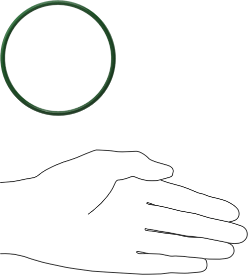 Hava Koşullarına ve Yağa Dayanıklı HNBR O-Rings, 1/8 Kesirli Genişlik, Dash Numarası 235