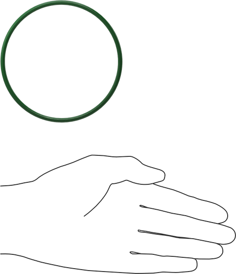 Hava Koşullarına ve Yağa Dayanıklı HNBR O-Rings, 1/8 Kesirli Genişlik, Dash Numarası 238