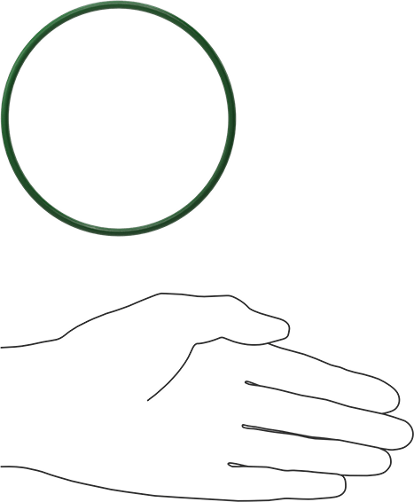 Hava Koşullarına ve Yağa Dayanıklı HNBR O-Rings, 1/8 Kesirli Genişlik, Dash Numarası 241