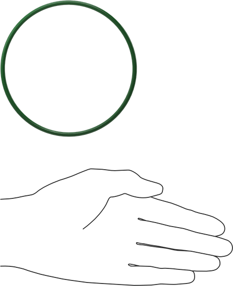 Hava Koşullarına ve Yağa Dayanıklı HNBR O-Rings, 1/8 Kesirli Genişlik, Dash Numarası 242