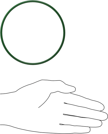 Hava Koşullarına ve Yağa Dayanıklı HNBR O-Rings, 1/8 Kesirli Genişlik, Dash Numarası 243