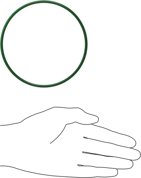 Hava Koşullarına ve Yağa Dayanıklı HNBR O-Rings, 1/8 Kesirli Genişlik, Dash Numarası 244