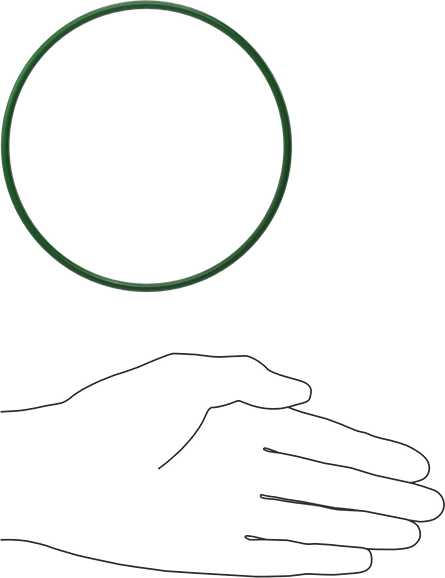 Hava Koşullarına ve Yağa Dayanıklı HNBR O-Rings, 1/8 Kesirli Genişlik, Dash Numarası 246