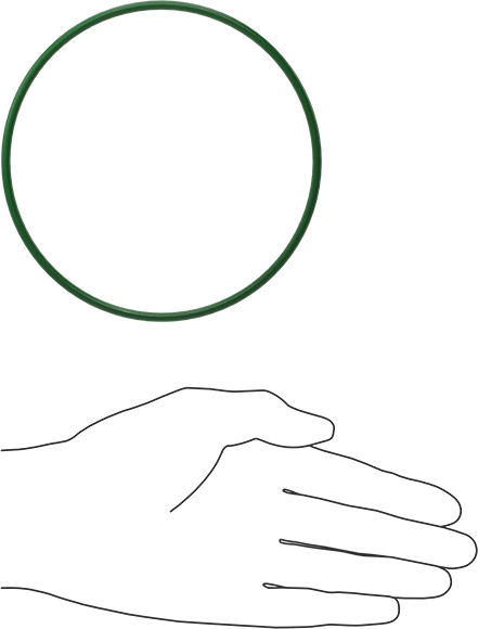 Hava Koşullarına ve Yağa Dayanıklı HNBR O-Rings, 1/8 Kesirli Genişlik, Dash Numarası 247