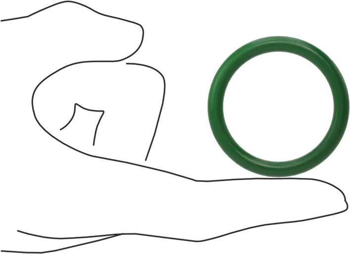 Hava Koşullarına ve Yağa Dayanıklı HNBR O-Rings, 3/16 Kesirli Genişlik, Dash Numarası 325