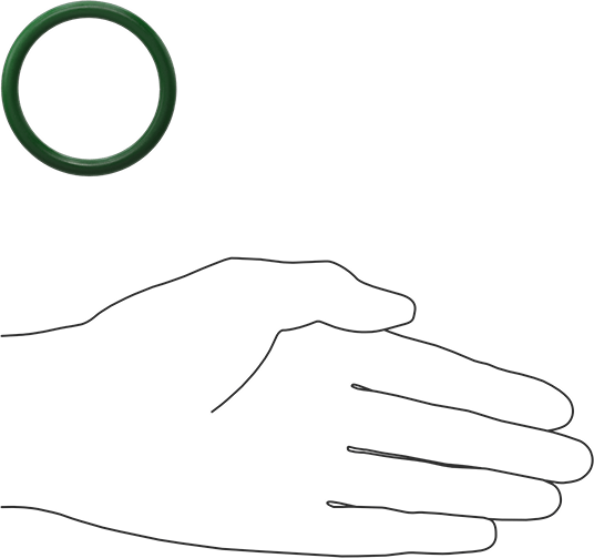 Hava Koşullarına ve Yağa Dayanıklı HNBR O-Rings, 3/16 Kesirli Genişlik, Dash Numarası 327