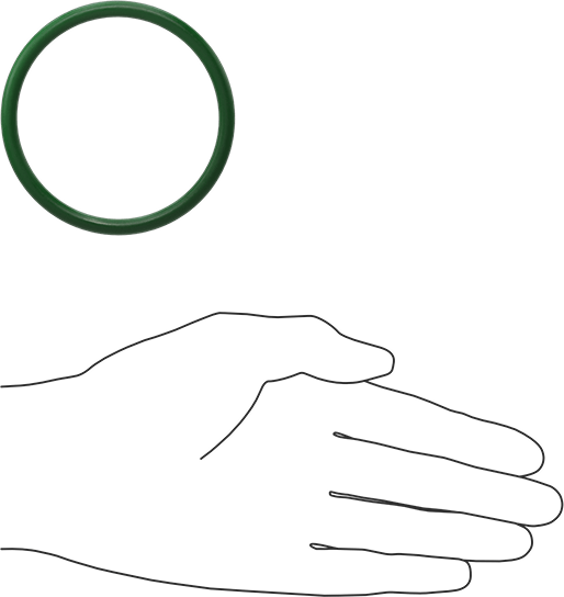 Hava Koşullarına ve Yağa Dayanıklı HNBR O-Rings, 3/16 Kesirli Genişlik, Dash Numarası 334