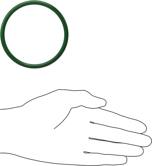 Hava Koşullarına ve Yağa Dayanıklı HNBR O-Rings, 3/16 Kesirli Genişlik, Dash Numarası 336