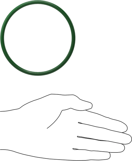 Hava Koşullarına ve Yağa Dayanıklı HNBR O-Rings, 3/16 Kesirli Genişlik, Dash Numarası 343