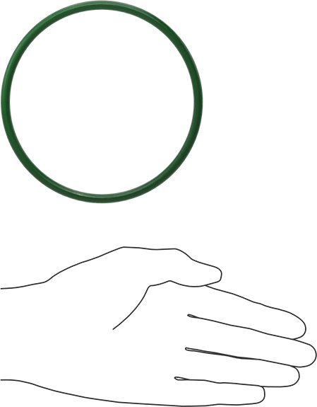 Hava Koşullarına ve Yağa Dayanıklı HNBR O-Rings, 3/16 Kesirli Genişlik, Dash Numarası 347