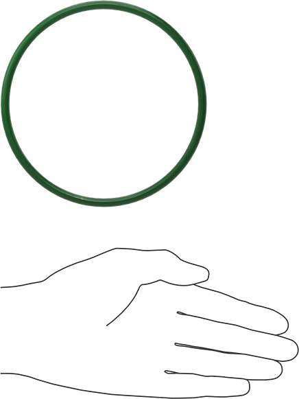 Hava Koşullarına ve Yağa Dayanıklı HNBR O-Rings, 3/16 Kesirli Genişlik, Dash Numarası 350