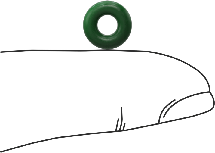 Hava Koşullarına ve Yağa Dayanıklı HNBR O-Rings, 3/32 Kesirli Genişlik, Dash Numarası 105