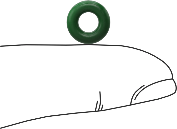 Hava Koşullarına ve Yağa Dayanıklı HNBR O-Rings, 3/32 Kesirli Genişlik, Dash Numarası 106