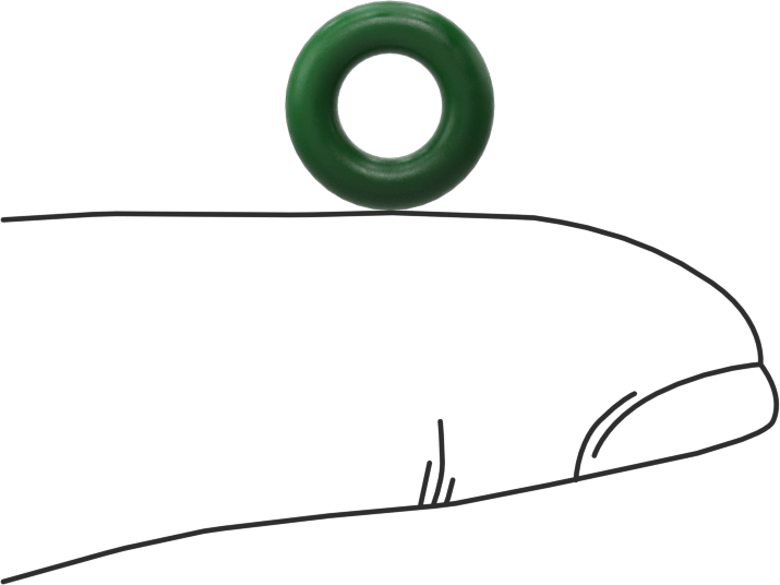 Hava Koşullarına ve Yağa Dayanıklı HNBR O-Rings, 3/32 Kesirli Genişlik, Dash Numarası 107