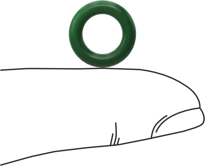 Hava Koşullarına ve Yağa Dayanıklı HNBR O-Rings, 3/32 Kesirli Genişlik, Dash Numarası 109