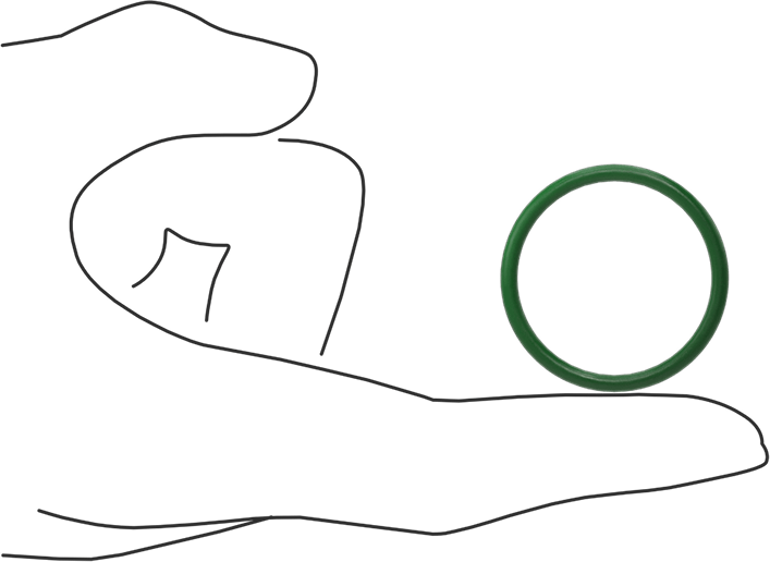 Hava Koşullarına ve Yağa Dayanıklı HNBR O-Rings, 3/32 Kesirli Genişlik, Dash Numarası 123