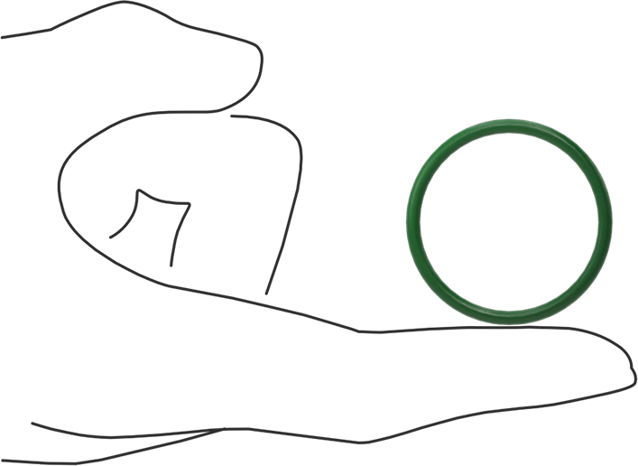 Hava Koşullarına ve Yağa Dayanıklı HNBR O-Rings, 3/32 Kesirli Genişlik, Dash Numarası 125