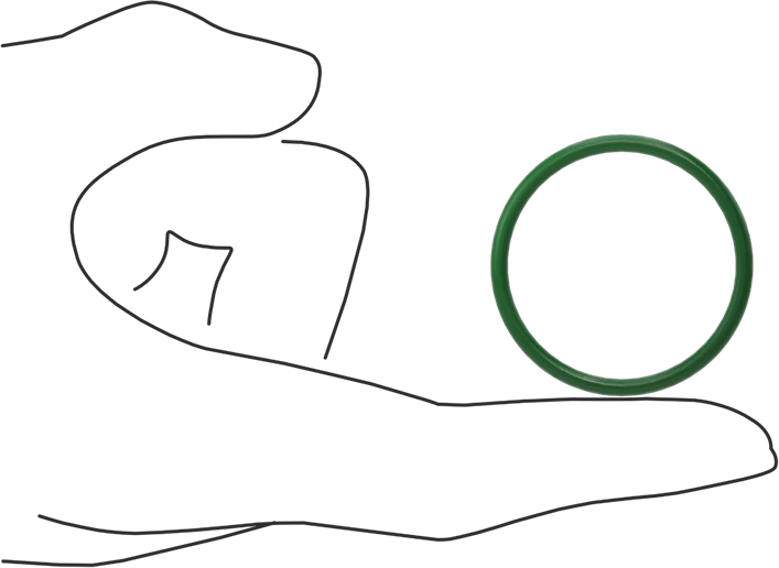 Hava Koşullarına ve Yağa Dayanıklı HNBR O-Rings, 3/32 Kesirli Genişlik, Dash Numarası 126