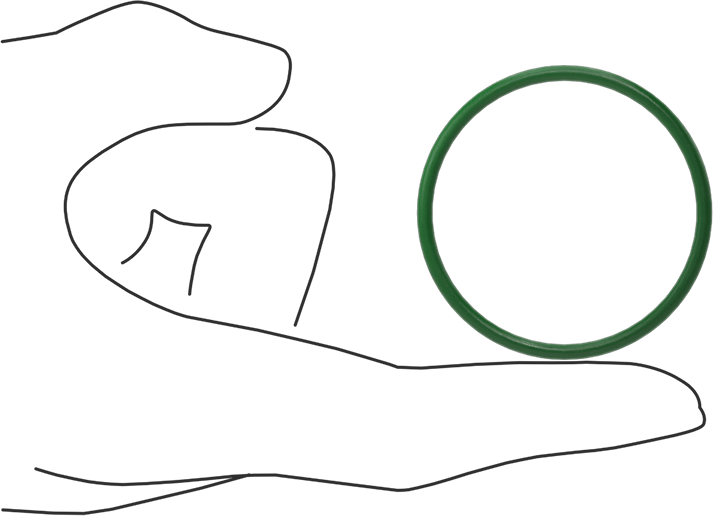 Hava Koşullarına ve Yağa Dayanıklı HNBR O-Rings, 3/32 Kesirli Genişlik, Dash Numarası 132