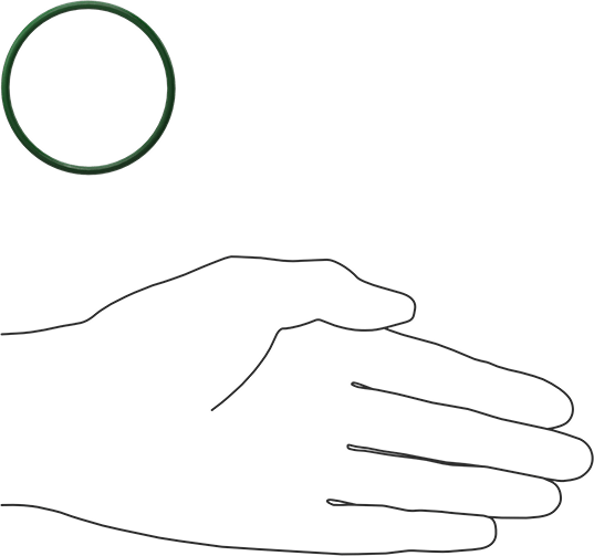 Hava Koşullarına ve Yağa Dayanıklı HNBR O-Rings, 3/32 Kesirli Genişlik, Dash Numarası 135