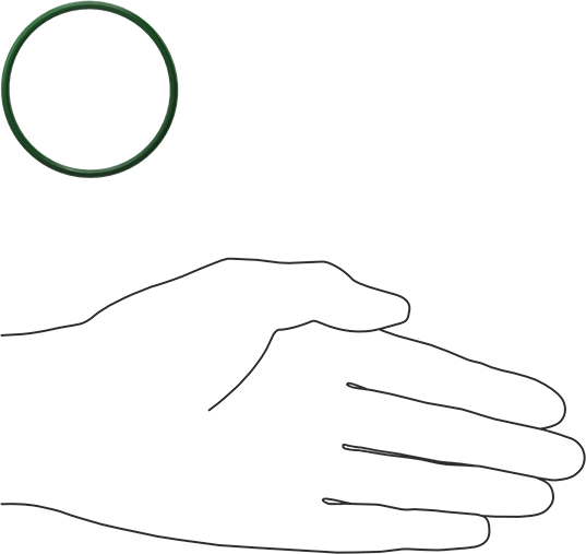 Hava Koşullarına ve Yağa Dayanıklı HNBR O-Rings, 3/32 Kesirli Genişlik, Dash Numarası 136