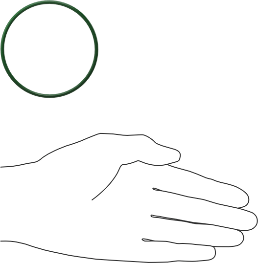 Hava Koşullarına ve Yağa Dayanıklı HNBR O-Rings, 3/32 Kesirli Genişlik, Dash Numarası 145