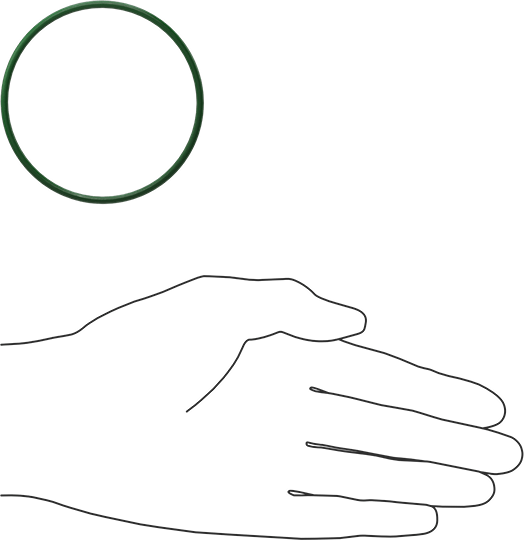 Hava Koşullarına ve Yağa Dayanıklı HNBR O-Rings, 3/32 Kesirli Genişlik, Dash Numarası 146