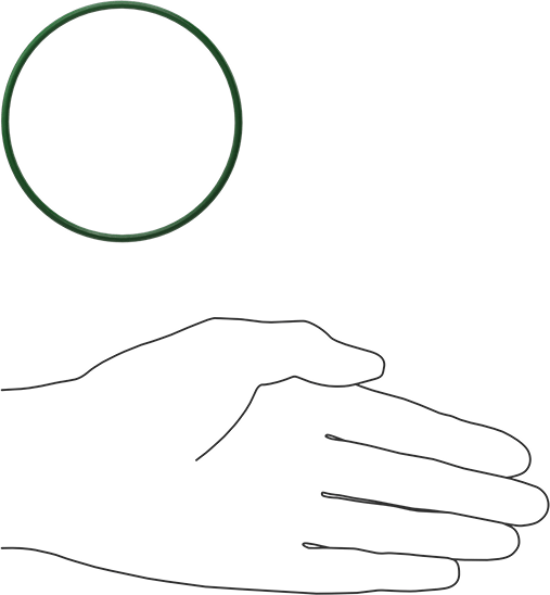 Hava Koşullarına ve Yağa Dayanıklı HNBR O-Rings, 3/32 Kesirli Genişlik, Dash Numarası 151