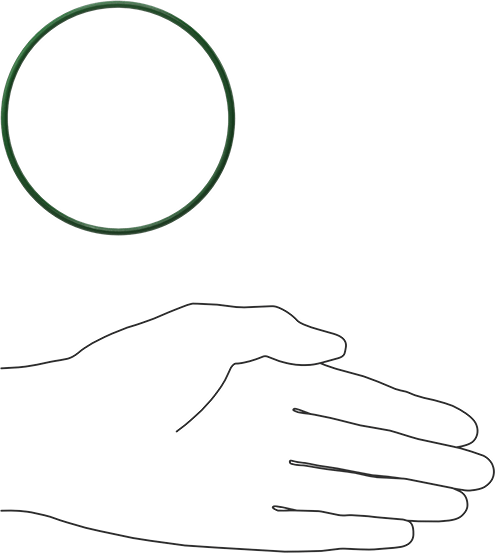 Hava Koşullarına ve Yağa Dayanıklı HNBR O-Rings, 3/32 Kesirli Genişlik, Dash Numarası 152