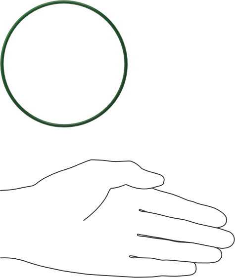 Hava Koşullarına ve Yağa Dayanıklı HNBR O-Rings, 3/32 Kesirli Genişlik, Dash Numarası 154