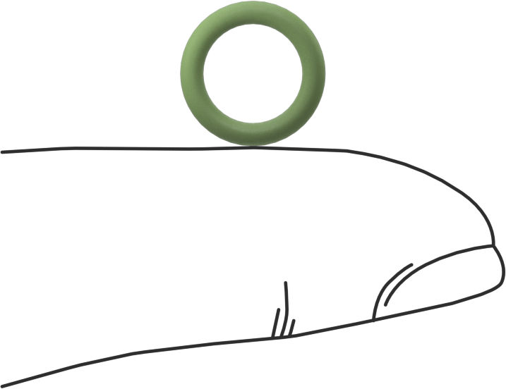 Kolay Montajlı Yağa Dayanıklı Buna-N O-Rings, PTFE Coated, 1/16 Kesirli Genişlik, Dash Numarası 011