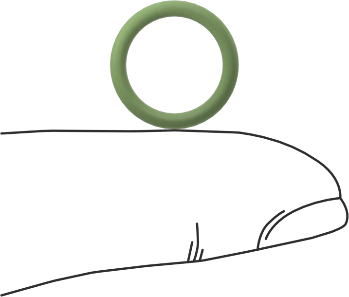 Kolay Montajlı Yağa Dayanıklı Buna-N O-Rings, PTFE Coated, 1/16 Kesirli Genişlik, Dash Numarası 013